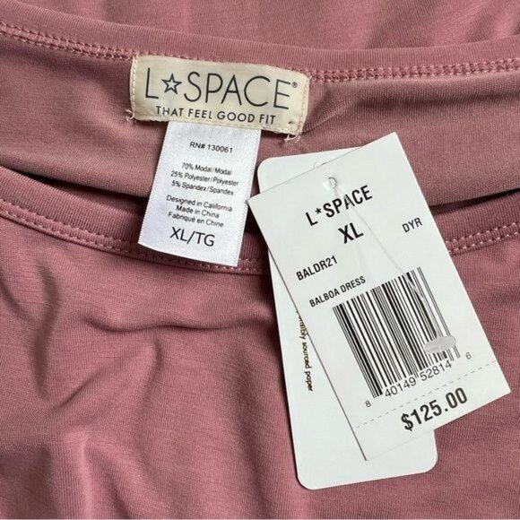 L*SPACE Balboa Dress in Dusty Rose - XL - Picture 5 of 6